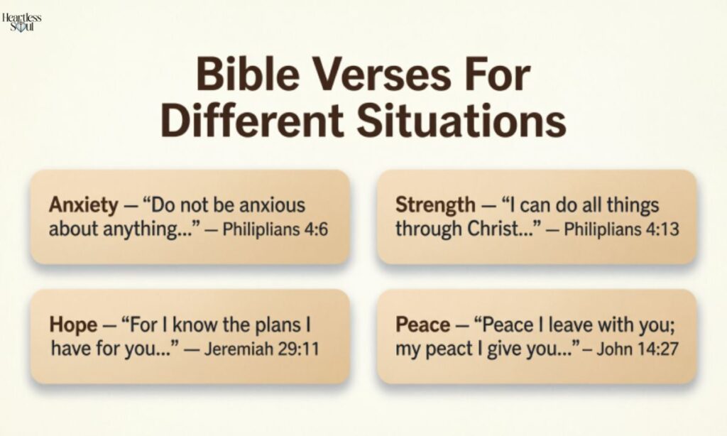 Bible Verses For Different Situations