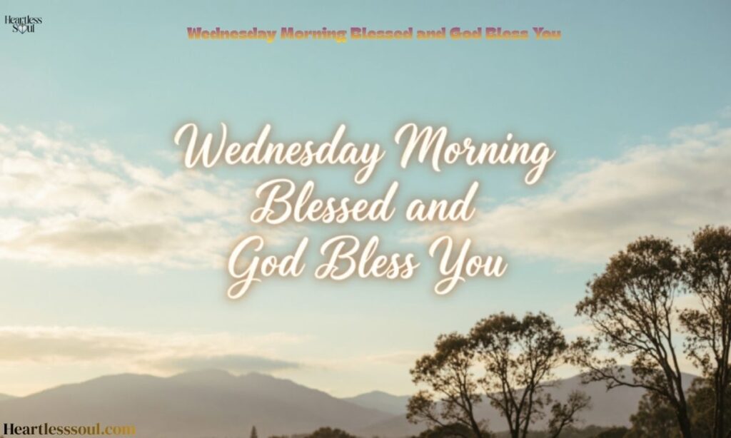 Wednesday Morning Blessed and God Bless You