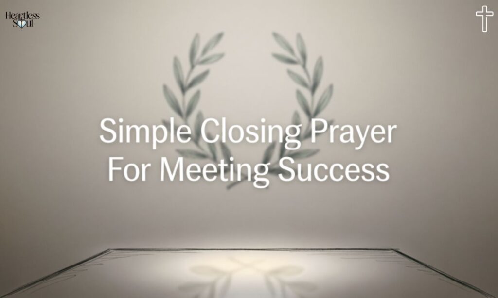 Simple Closing Prayer For Meeting Success