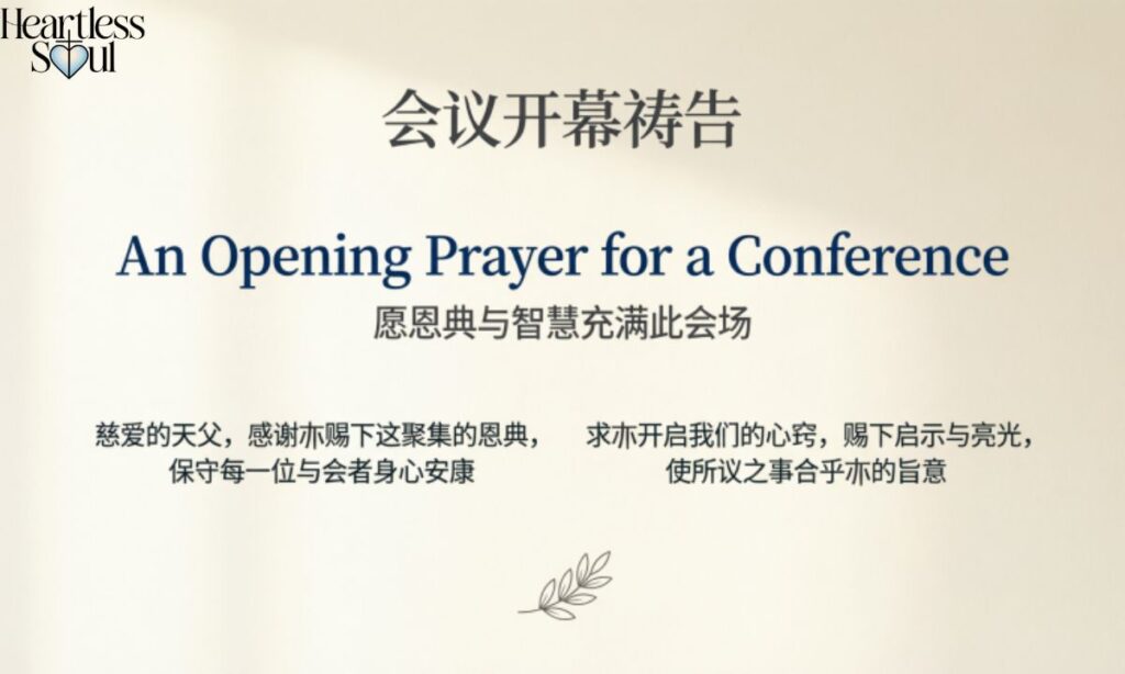 An Opening Prayer for a Conference