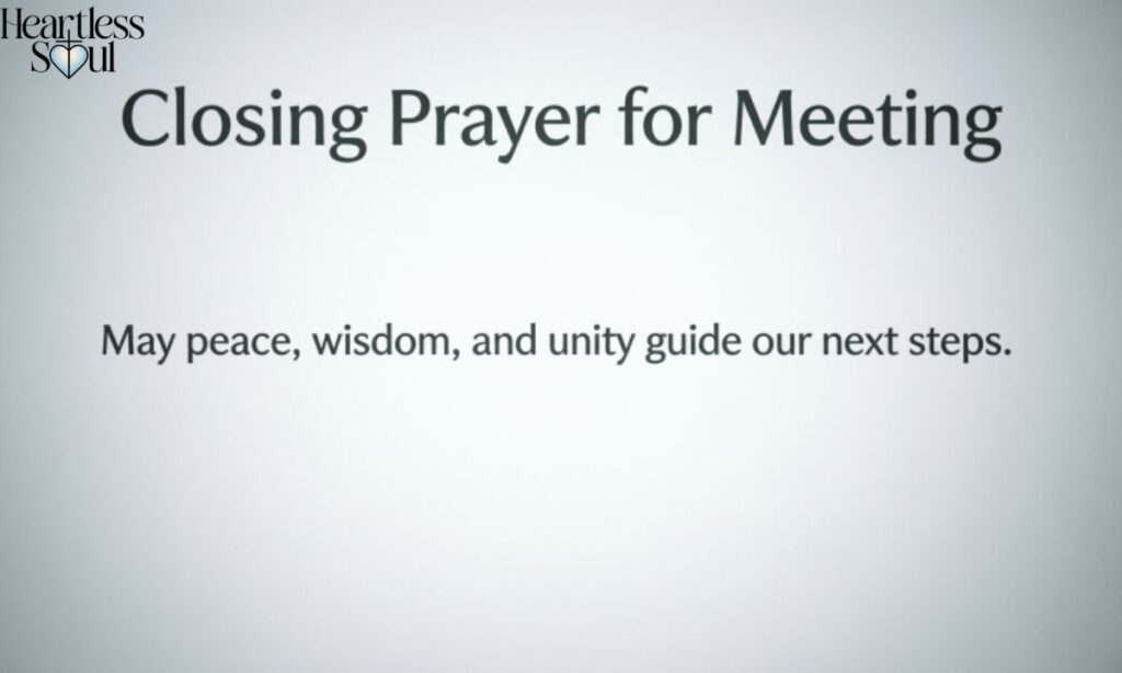 Closing Prayer for Meeting