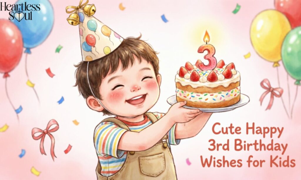 Cute Happy 3rd Birthday Wishes for Kids