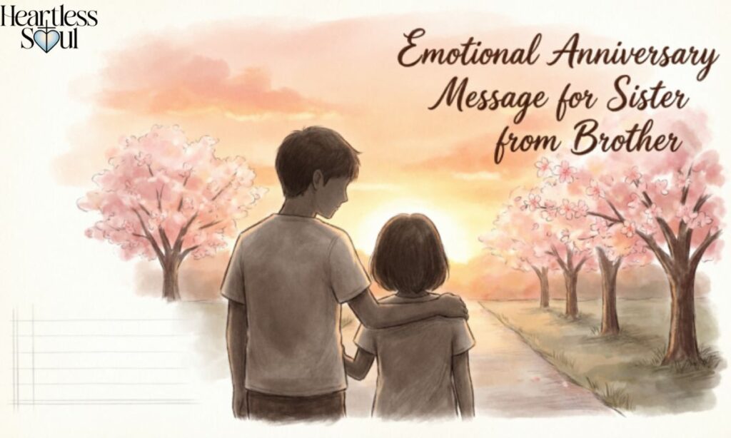Emotional Anniversary Message for Sister from Brother