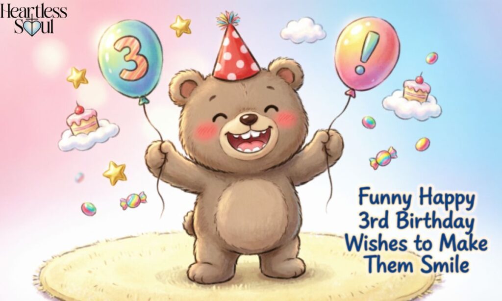 Funny Happy 3rd Birthday Wishes to Make Them Smile