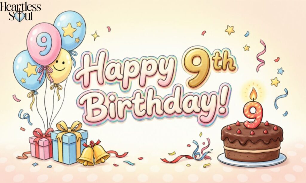 Happy 9th Birthday Wishes for Kids