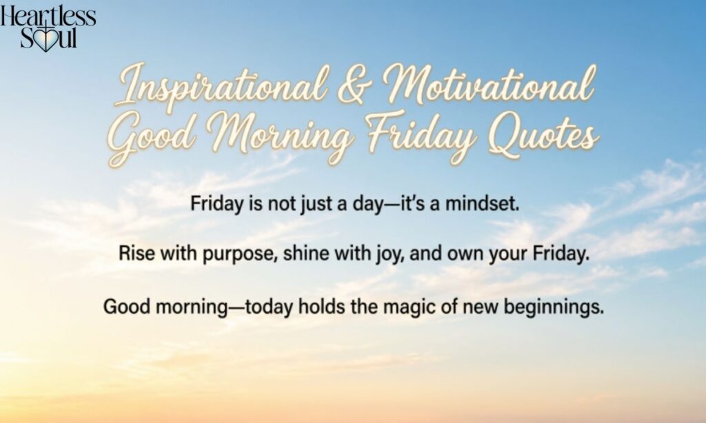 Inspirational & Motivational Good Morning Friday Quotes