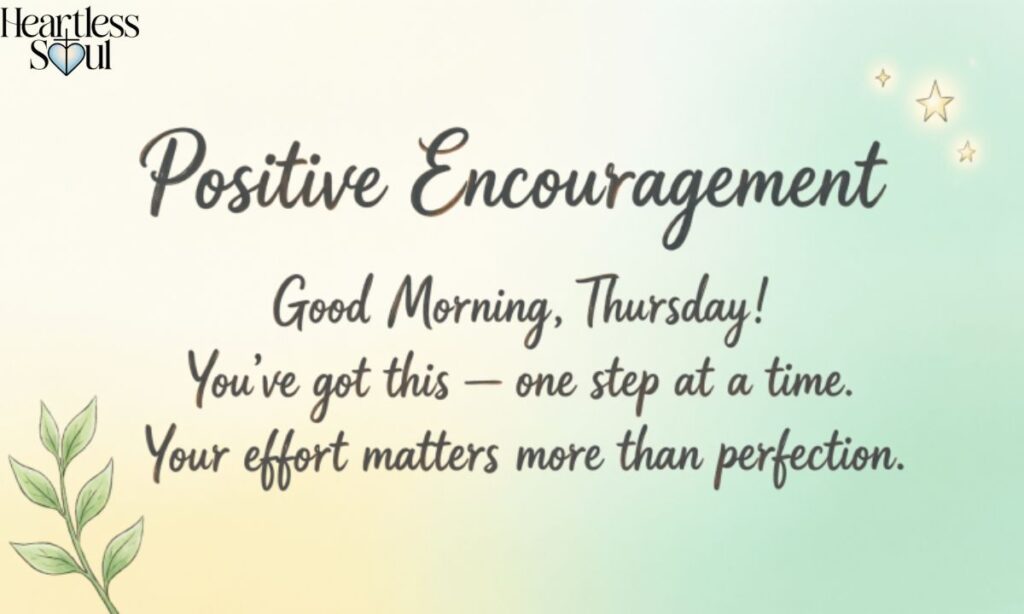 Positive Encouragement Good Morning Thursday Messages
