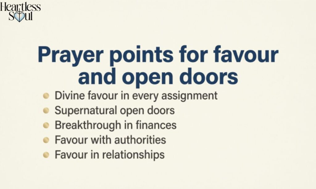 Prayer points for favour and open doors MFM