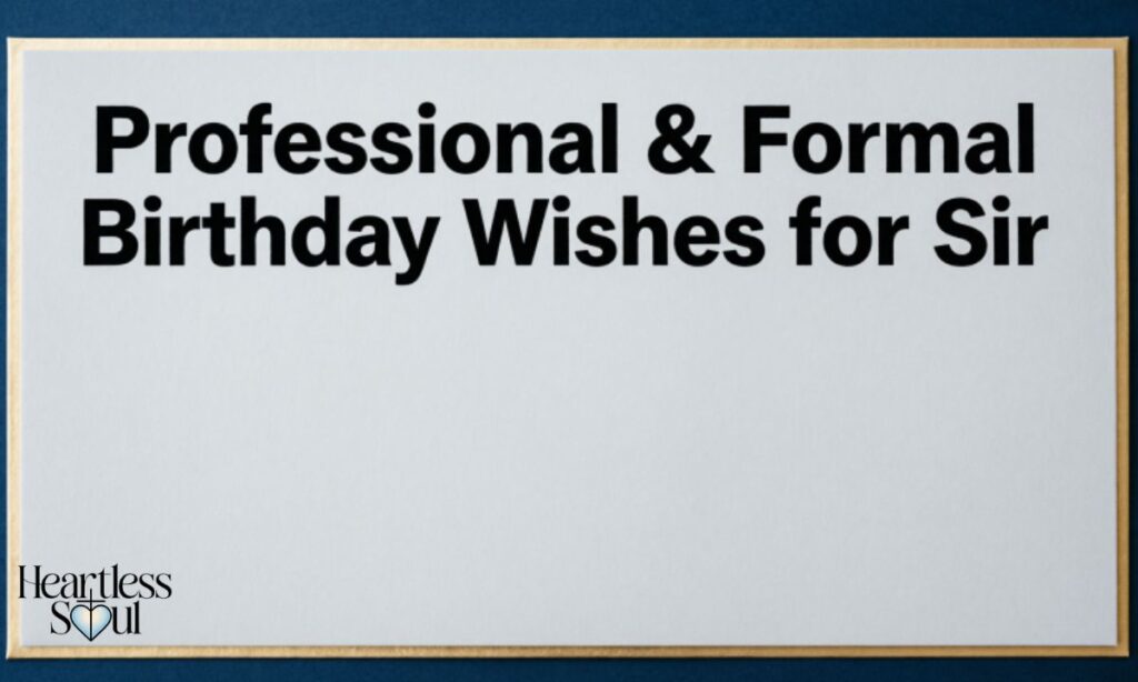 Professional & Formal Birthday Wishes for Sir