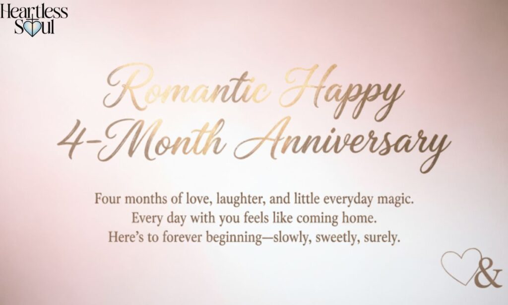 Romantic Happy 4-Month Anniversary Quotes for Instagram