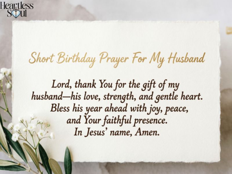 Short Birthday Prayer For My Husband Bible Verse
