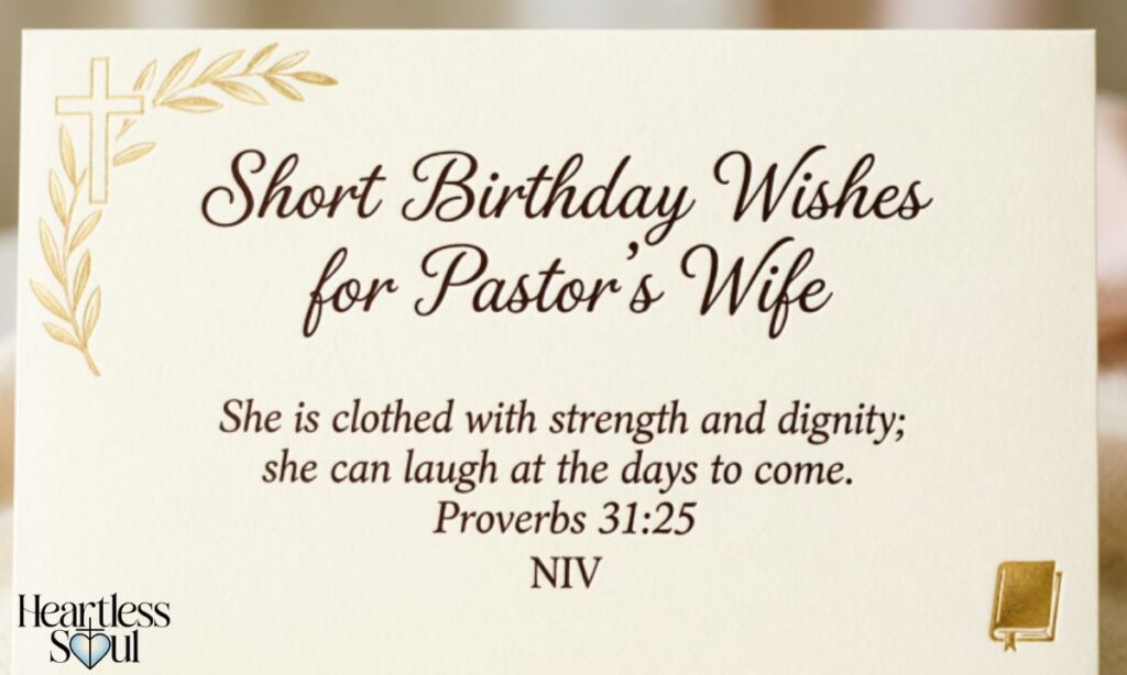 Short birthday wishes for pastor wife Bible verse